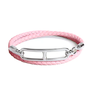 (Women) HERMES Woven Design Bracelet - Pink H071727FP3QT1