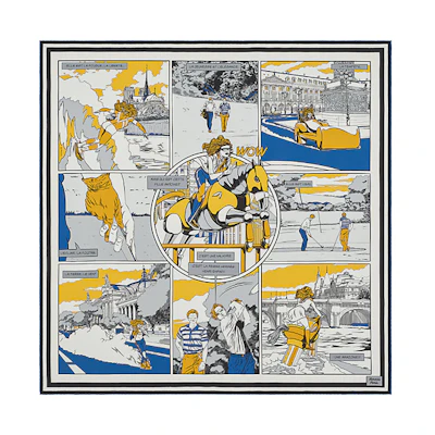 (Women) HERMES Wow 90cm Double-Sided Silk Scarf for Women. H903463S-04