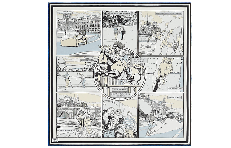 (Women) HERMES Wow 90cm Double-Sided Silk Scarf for Women. H903463S-04 圖 3