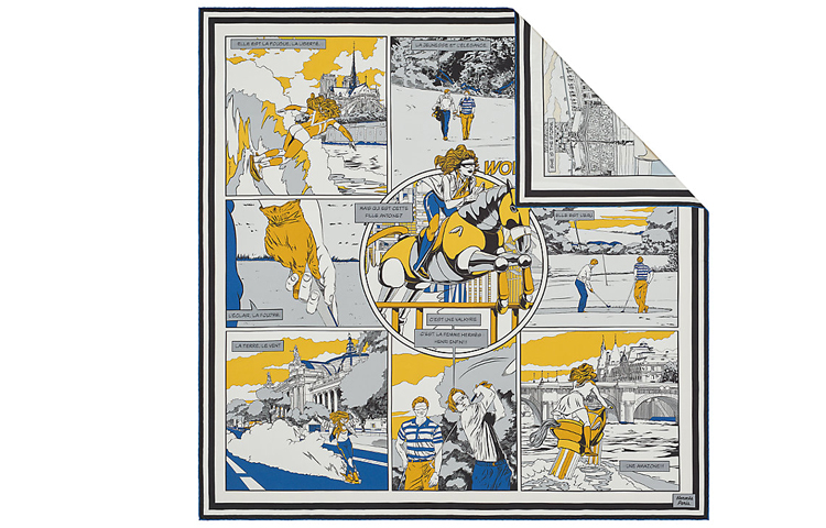 (Women) HERMES Wow 90cm Double-Sided Silk Scarf for Women. H903463S-04 圖 4
