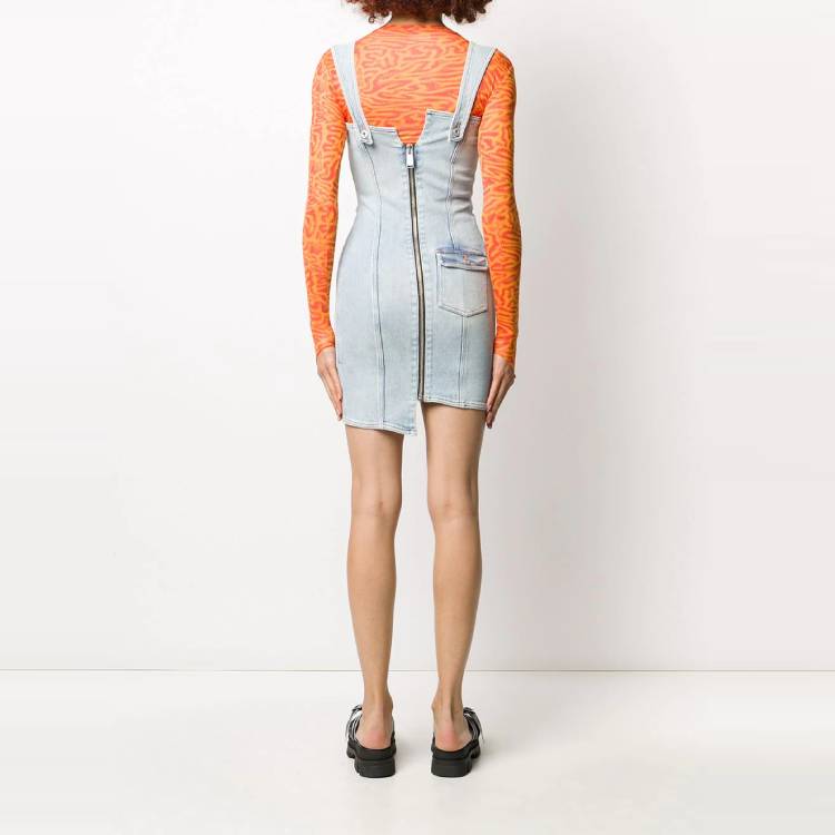 Purchase (Women) HERON PRESTON Asymmetrical Zipper Sleeveless Dress Women’s Light Blue HWYM001R207990047300