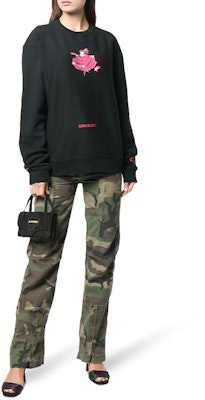 (Women) HERON PRESTON Black Rose Petal Hoodie Women HWBA001E186010221028 Purchase (Women) HERON PRESTON Black Rose Petal Hoodie Women HWBA001E186010221028