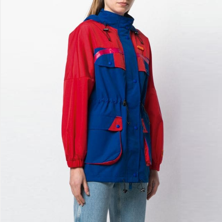 Lookbook (Women) HERON PRESTON Blue Hooded Parka Jacket HWEA012R197300073188