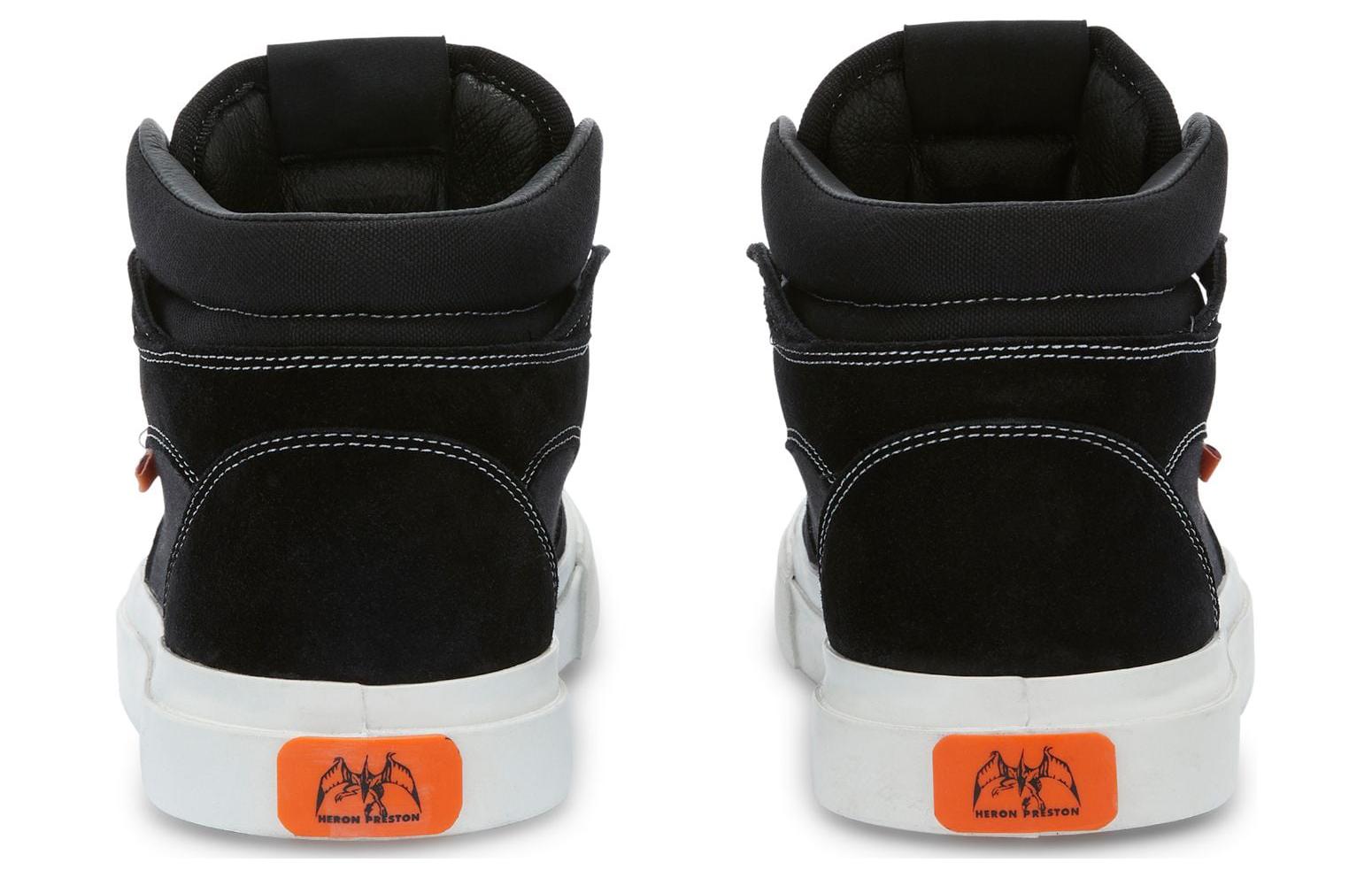 Lookbook HERON PRESTON 布料 百搭时尚 高筒 板鞋 女款 黑色