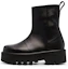 Buy (W) Bottes en Cuir Noir à Cheville Heron Preston ''Logo Noir'' HWID003F21LEA0011010