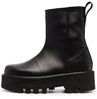 (Women) Heron Preston Leather Ankle Boots 'Black Logo' HWID003F21LEA0011010 (Women) Heron Preston Leather Ankle Boots 'Black Logo' HWID003F21LEA0011010