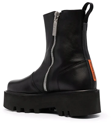 (W) Bottes en Cuir Noir à Cheville Heron Preston ''Logo Noir'' HWID003F21LEA0011010 Lookbook (W) Bottes en Cuir Noir à Cheville Heron Preston ''Logo Noir'' HWID003F21LEA0011010