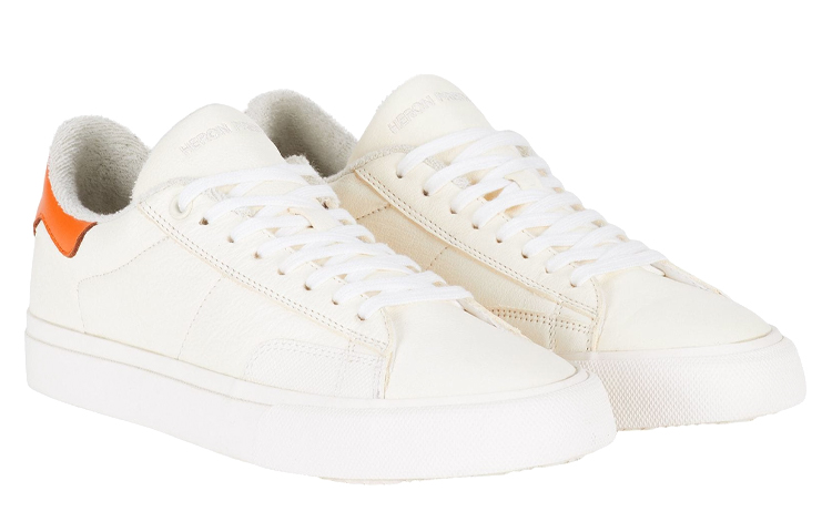 Order (W) 헤론 프레스톤 화이트 가죽 로우탑 HWIA021S22LEA0010120