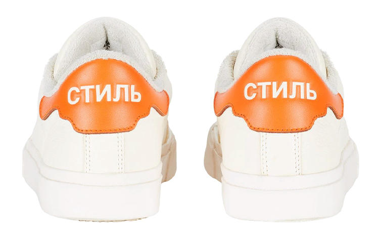 Shop (W) 헤론 프레스톤 화이트 가죽 로우탑 HWIA021S22LEA0010120