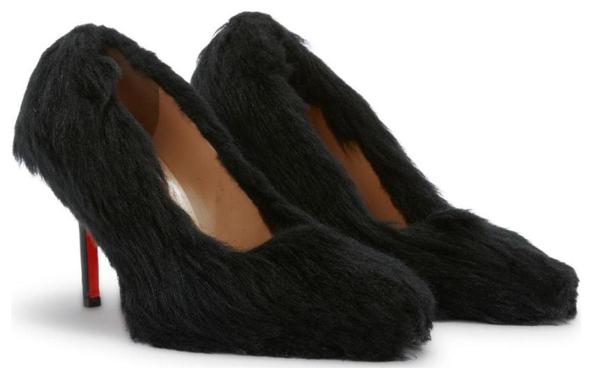 Lookbook HERON PRESTON 皮革 尖頭套腳 細跟 高跟鞋 10cm 女款 黑色