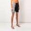 Lookbook (Women) HERON PRESTON Raw Hem Patchwork Denim Shorts Women Black HWYC006R20797004R100