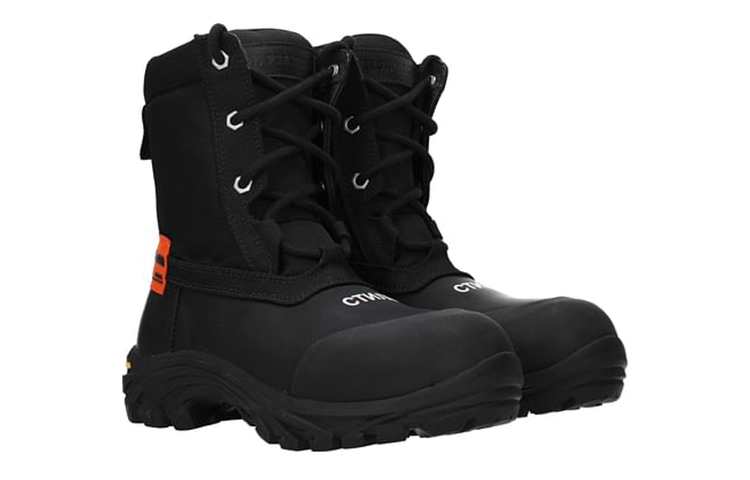 Order (W) ヘロンプレストン ロゴ ブラック ショートブーツ HWIA023E20LEA0011022