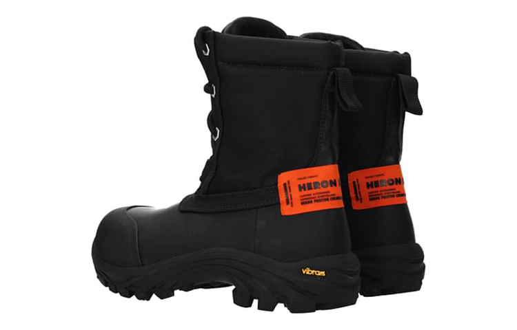 Lookbook (W) ヘロンプレストン ロゴ ブラック ショートブーツ HWIA023E20LEA0011022