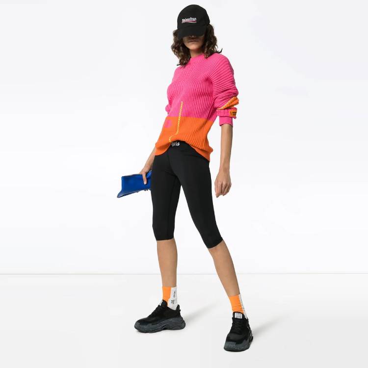 Purchase (Women) Heron Preston Slim Knit Colorblock Sweater Pink HWHE002R197680468827