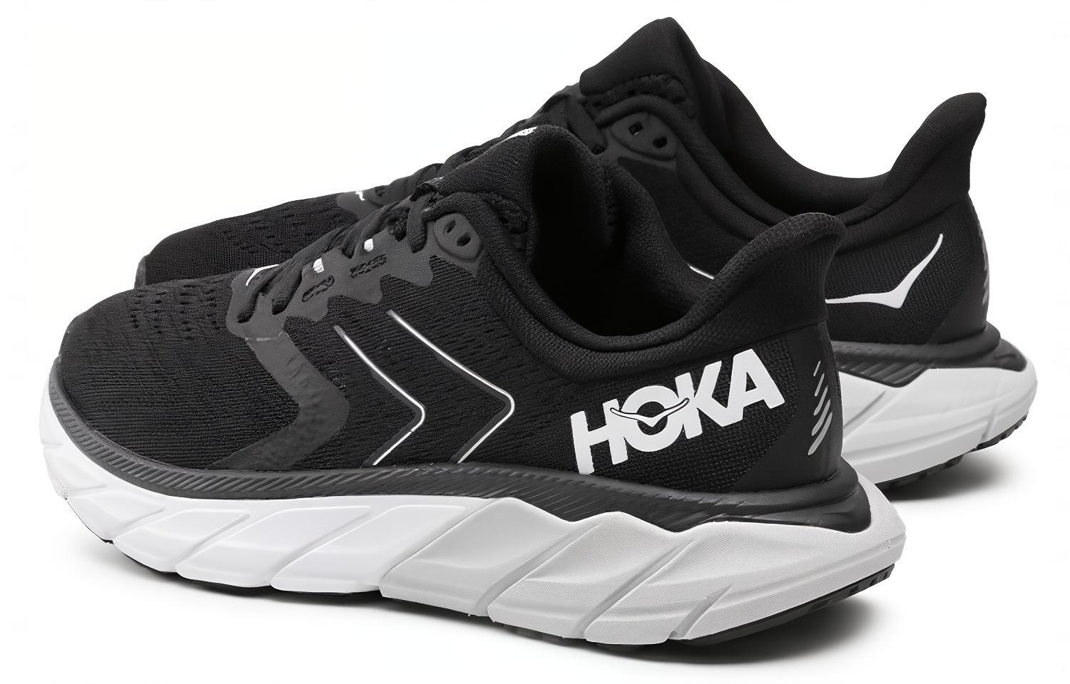 Lookbook (W) HOKA Arahi 5 Wide 'Hitam Putih' 1115013-BWHT