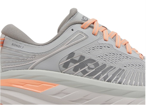 HOKA ONE ONE Bondi 7 潮流百搭休閒 低幫 跑步鞋 女款 灰橙 Order HOKA ONE ONE Bondi 7 潮流百搭休閒 低幫 跑步鞋 女款 灰橙