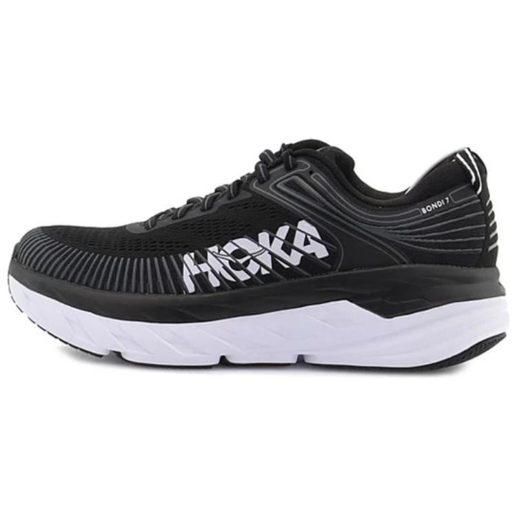 (Women) HOKA Bondi 7 Wide 'Black White' 1110531-BWHT
