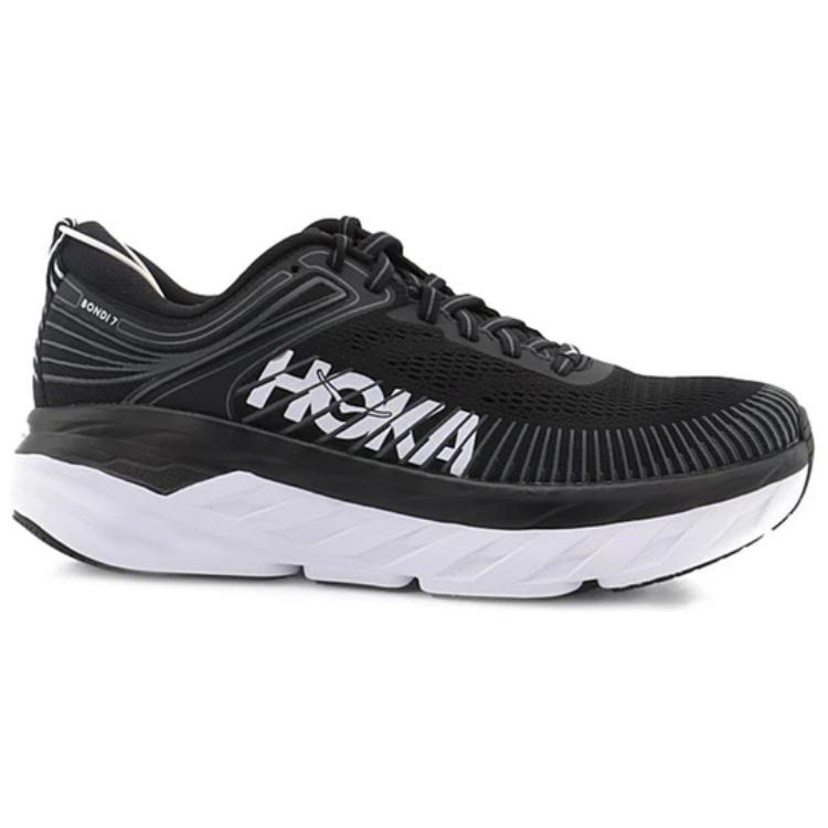 Order (W) HOKA ONE ONE Bondi 7 Wide 'Hitam dan Putih' 1110531-BWHT