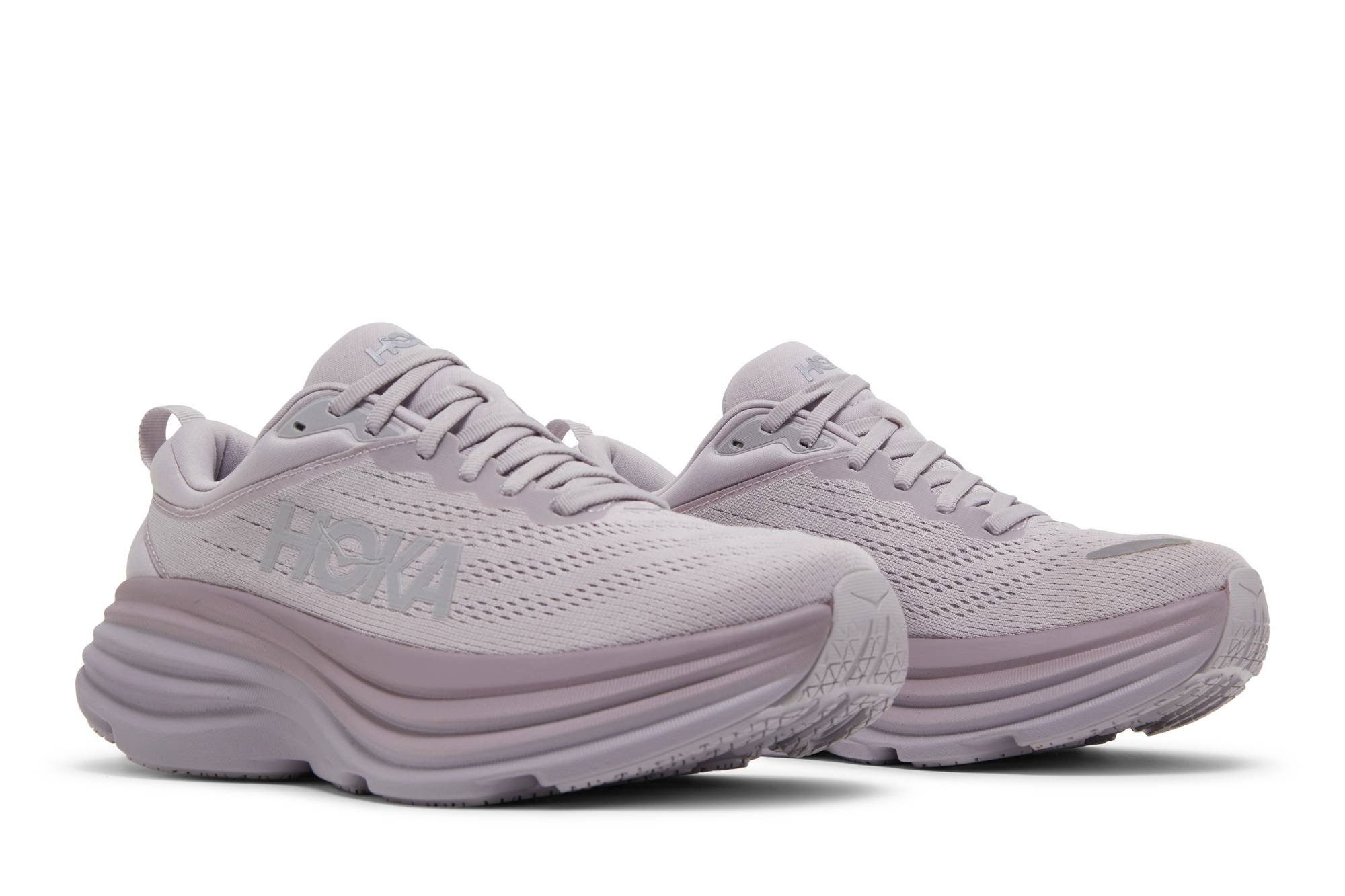 Cheap (W) HOKA Bondi 8 'Lilac Marble' Sepatu Lari Wanita Marble Lilac 1127952-LMEL
