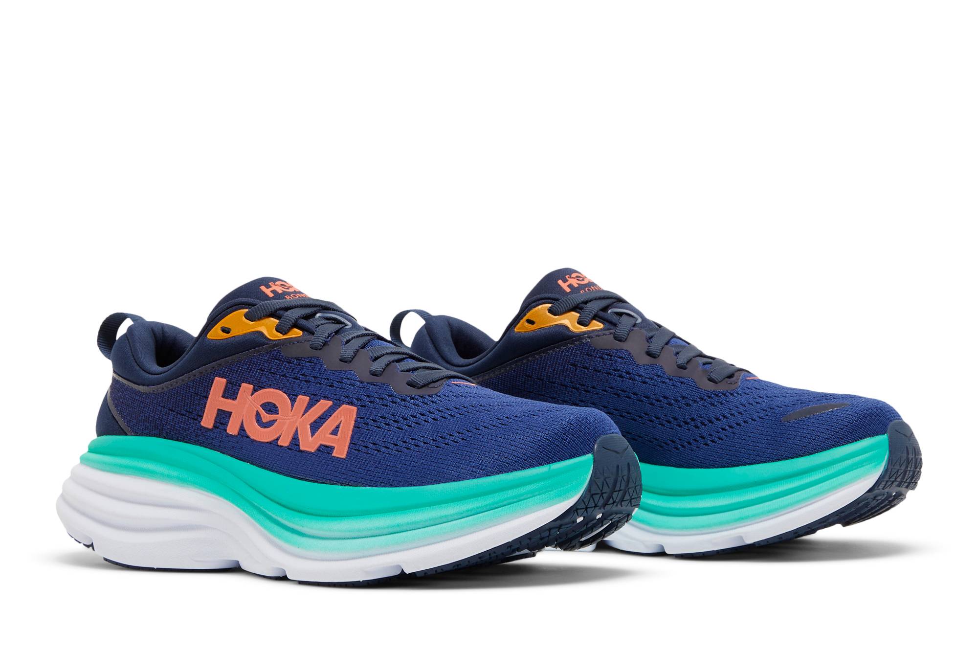 Cheap HOKA ONE ONE Bondi 8 低幫 跑步鞋 女款 藍橙