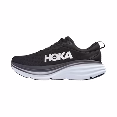 (W) HOKA Bondi 8 D Wide 'Black White'