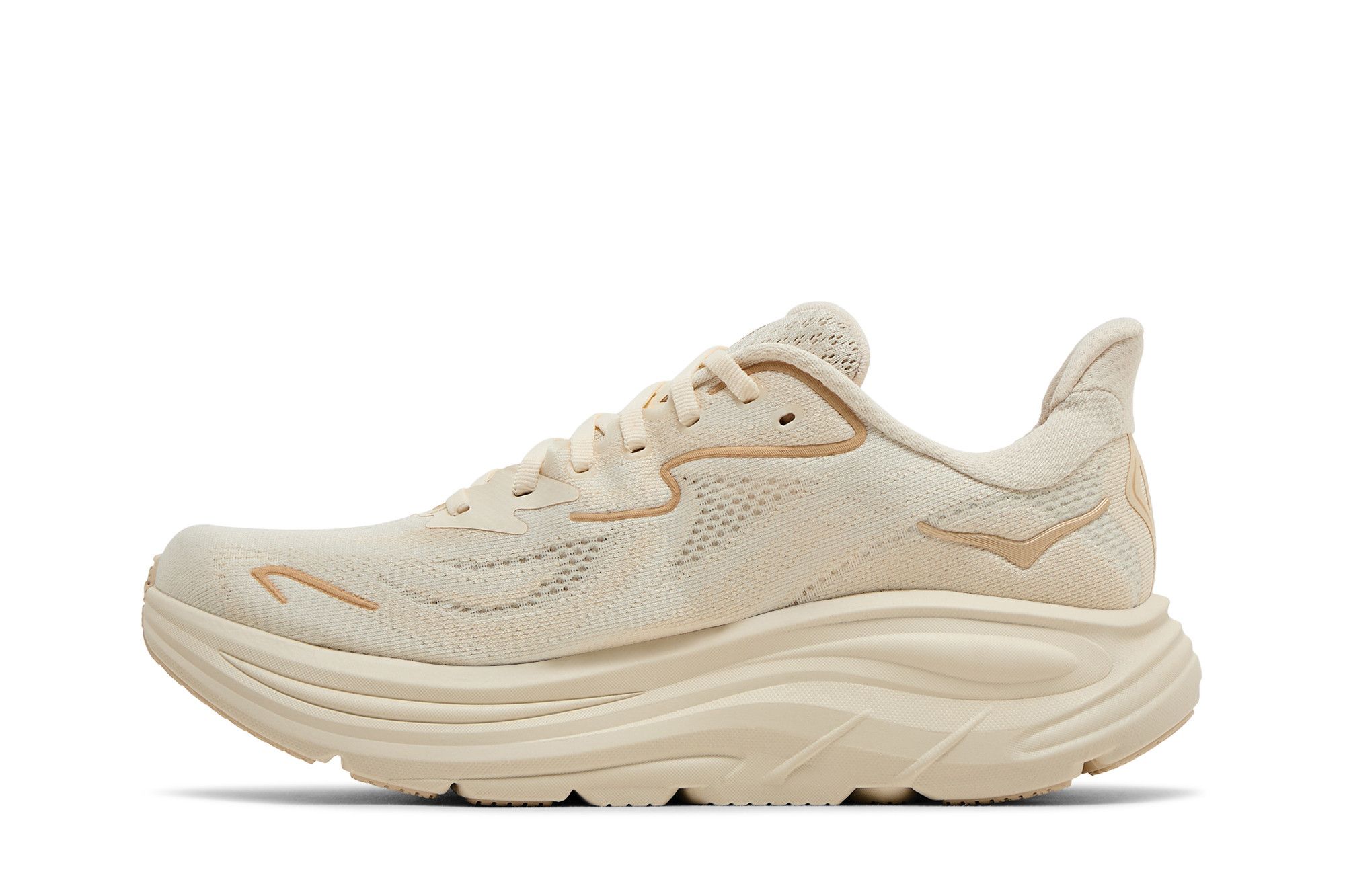 Shop (W) Hoka One One Clifton 10 Vanilla Birch Sepatu Lari Pria/Wanita 1162031-VCH