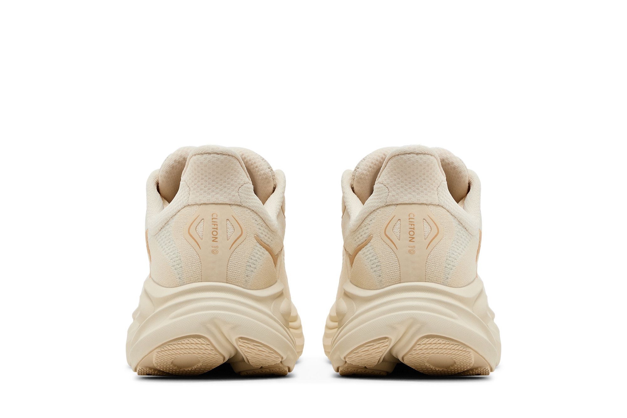 Sizing (W) Hoka One One Clifton 10 Vanilla Birch Sepatu Lari Pria/Wanita 1162031-VCH