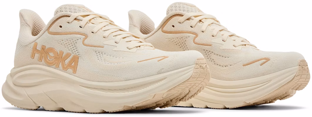 (W) Hoka One One Clifton 10 Vanilla Birch Sepatu Lari Pria/Wanita 1162031-VCH 1