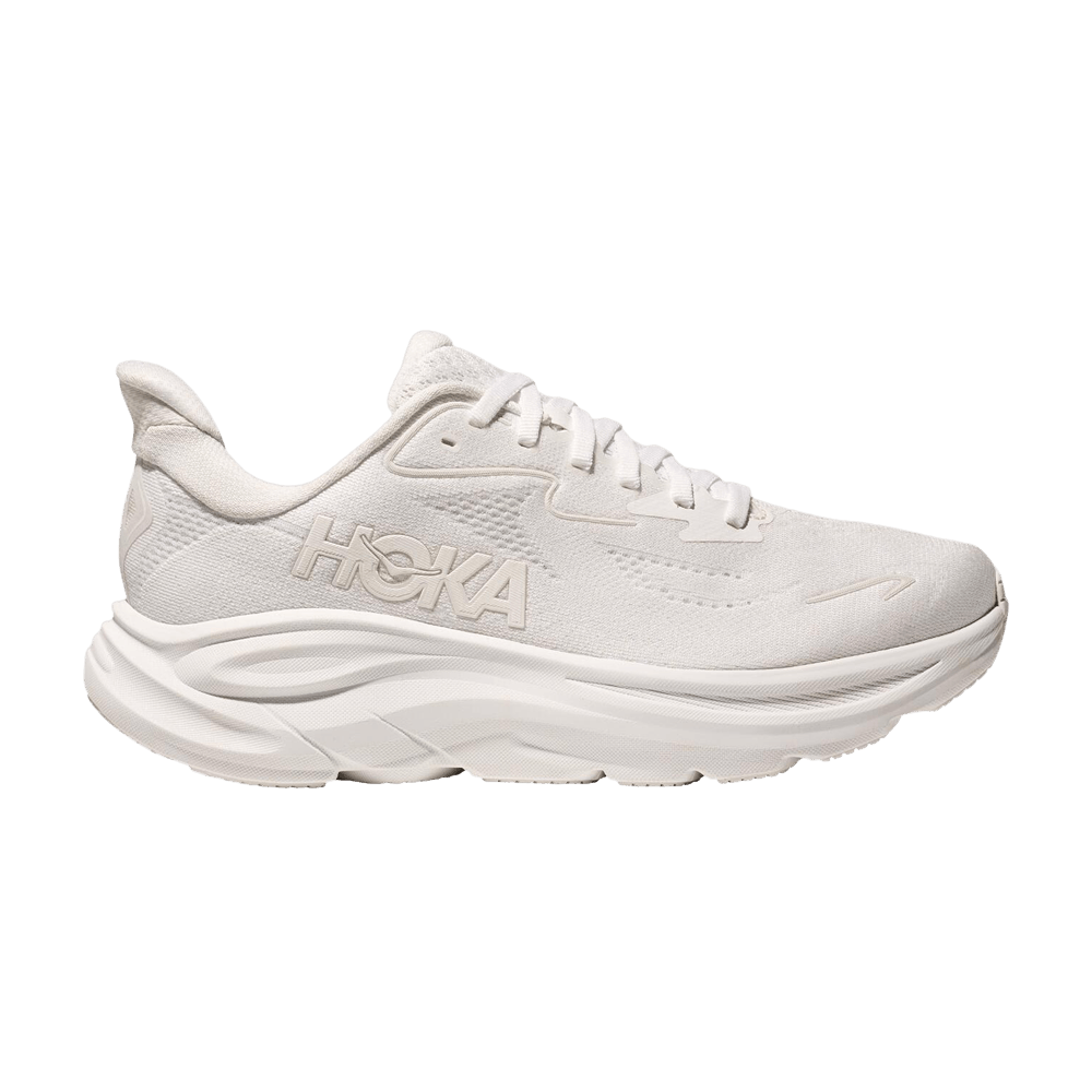 (Women) HOKA Clifton 10 Wide 'Triple White' 1162050-WWH