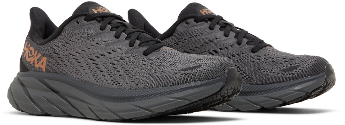 HOKA ONE ONE Clifton 克利夫頓8 低幫 跑步鞋 女款 黑橙 Cheap HOKA ONE ONE Clifton 克利夫頓8 低幫 跑步鞋 女款 黑橙