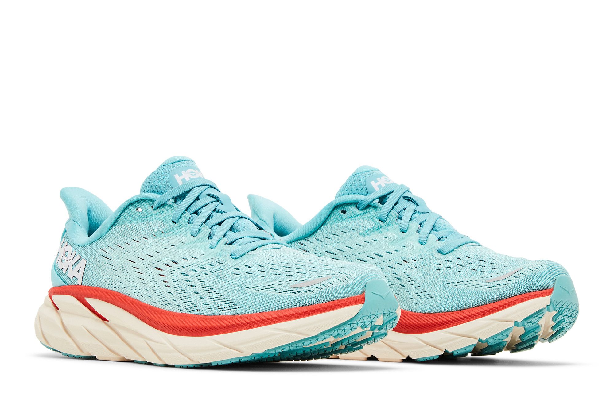 Cheap (W) HOKA Clifton 8 Wide 'Aquarella' Sepatu Lari 1121375-AEBL