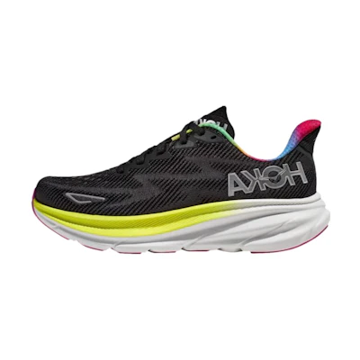 (W) HOKA Clifton 9 'Black Rainbow'
