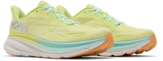Cheap HOKA ONE ONE Clifton 9 減震防滑 低筒 跑步鞋 女款 黃色