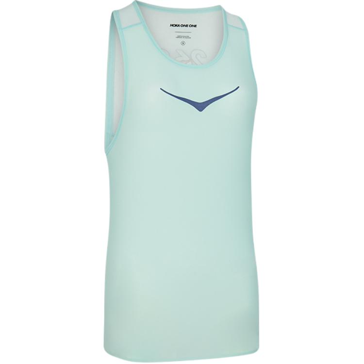 (Women) HOKA Lightweight Breathable Running Tank Top Azure Blue. 1151082