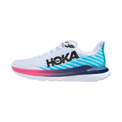 (W) HOKA Mach 5 'White Scuba Blue'