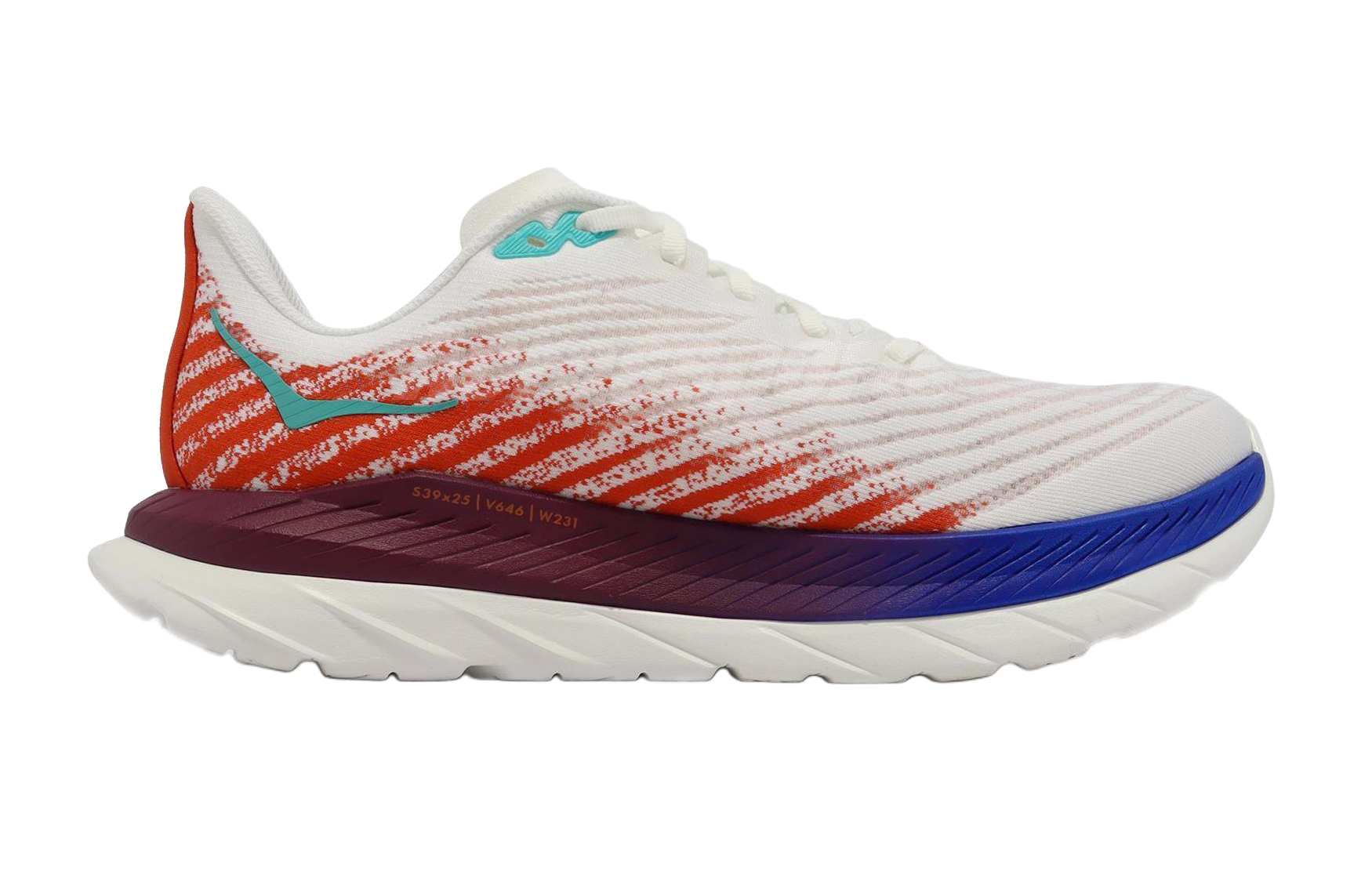 Order (W) HOKA Mach 5 Wide ''Weiß Feuerrot'' 1136678-WFM