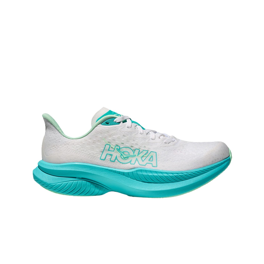 (Women) HOKA Mach 6 Wide 'White Cielo Blue' 1147834-WTCL