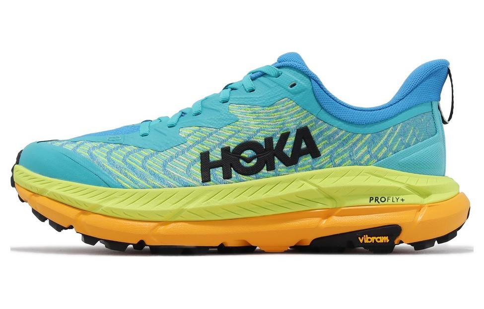 (Women) HOKA ONE ONE Blue Green Orange Running Shoes - Cushioned & Non-Slip. 1131056CDVB