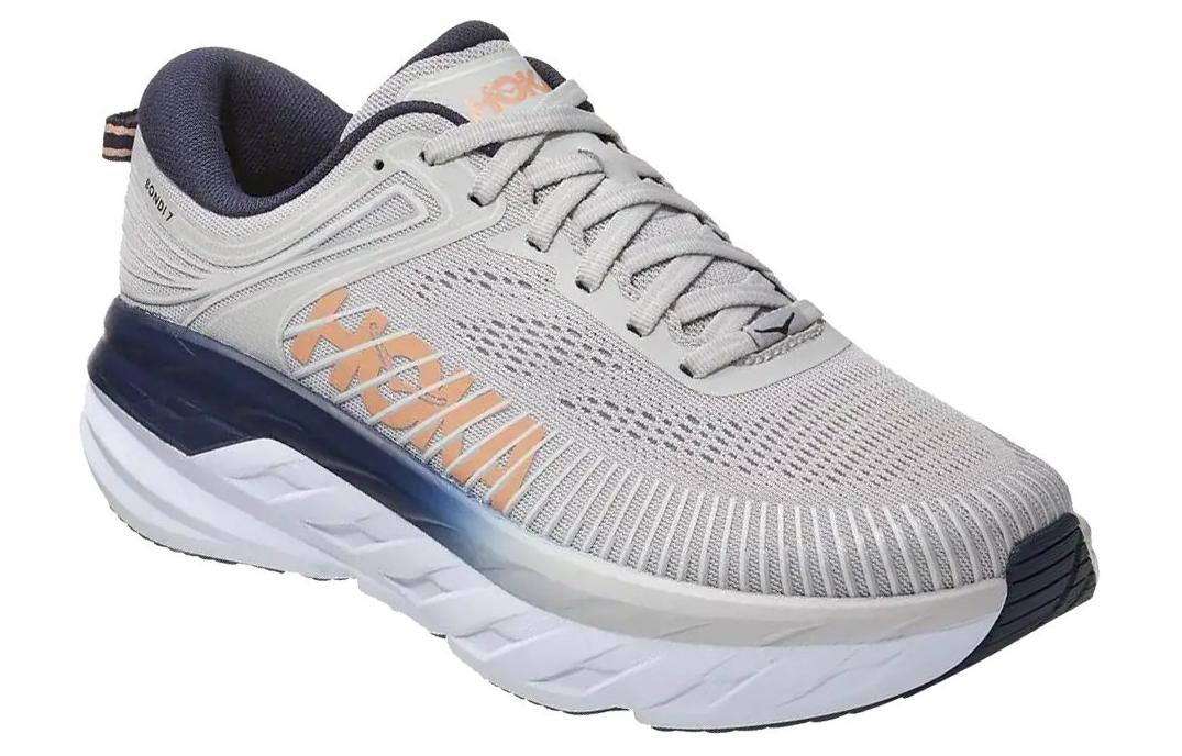 Lookbook (W) HOKA ONE ONE Bondi 7 'Lunar Rock Black Iris' kasut lari. 1110531-LRBI