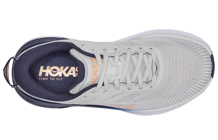 Shop (W) HOKA ONE ONE Bondi 7 'Lunar Rock Black Iris' kasut lari. 1110531-LRBI