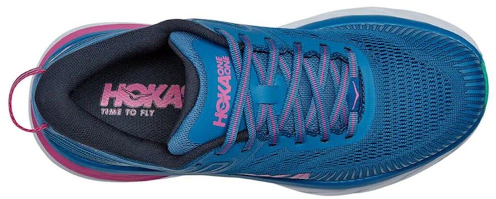 (W) HOKA ONE ONE Bondi 7 'Vallarta Blue Phlox Pink' Lelaki/Wanita Kasut Lari 1110519-VBPP Lookbook (W) HOKA ONE ONE Bondi 7 'Vallarta Blue Phlox Pink' Lelaki/Wanita Kasut Lari 1110519-VBPP
