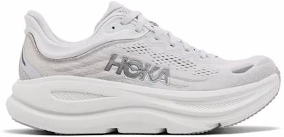 (Women) HOKA ONE ONE Bondi 9 Running Shoes White Silver - Comfortable & Versatile 1162012-SDSTS (Women) HOKA ONE ONE Bondi 9 Running Shoes White Silver - Comfortable & Versatile 1162012-SDSTS