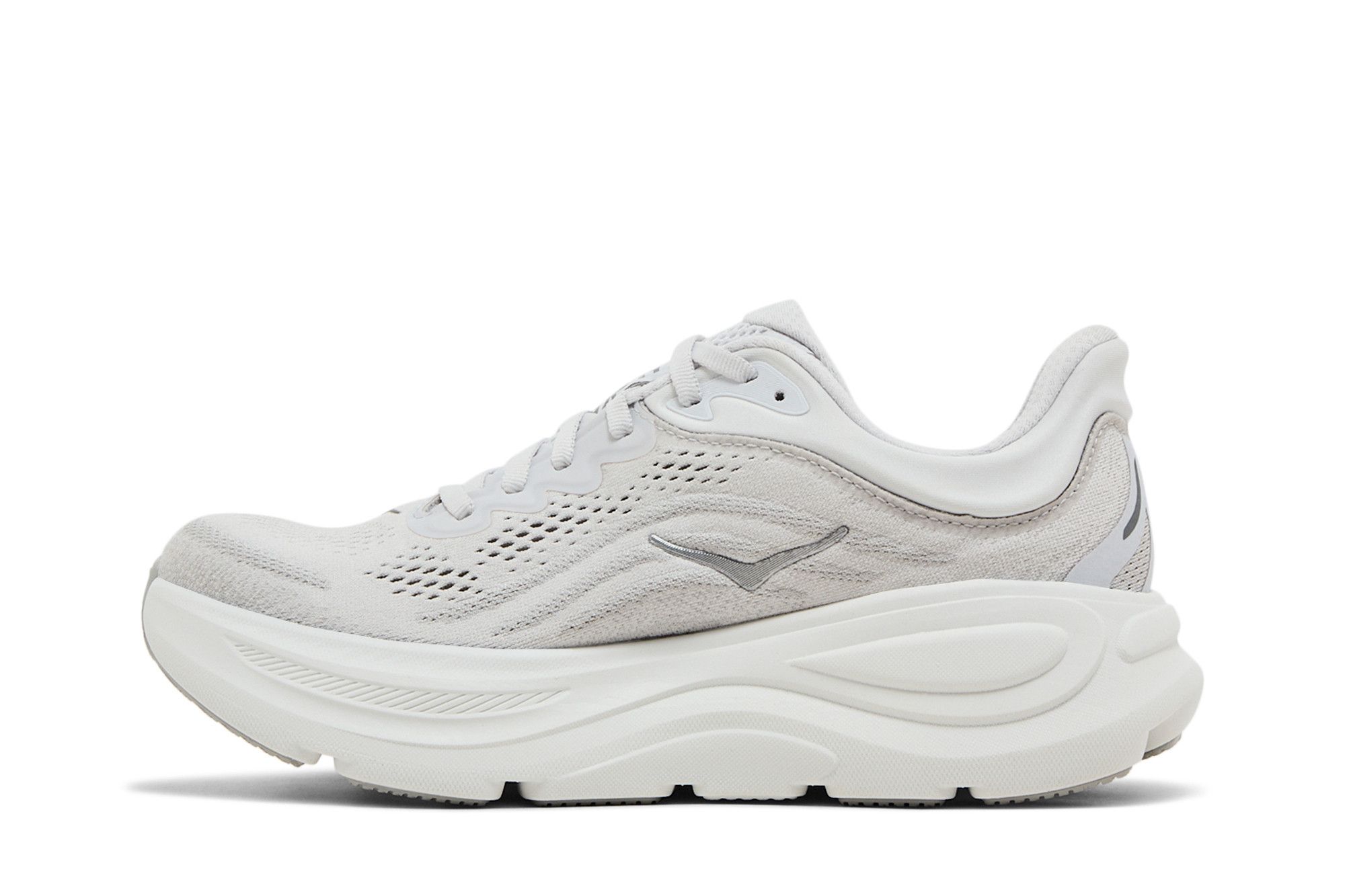 Lookbook (W) HOKA ONE ONE Bondi 9 跑鞋 白銀色 - 舒適多功能跑步鞋 1162012-SDSTS