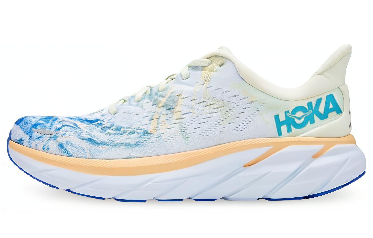 (W) HOKA ONE ONE Clifton 8 Wide 'White Blue'