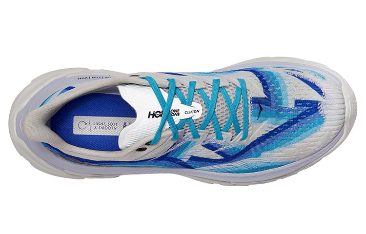 Lookbook HOKA ONE ONE Clifton 耐磨防滑 低帮 跑步鞋 女款 藍白