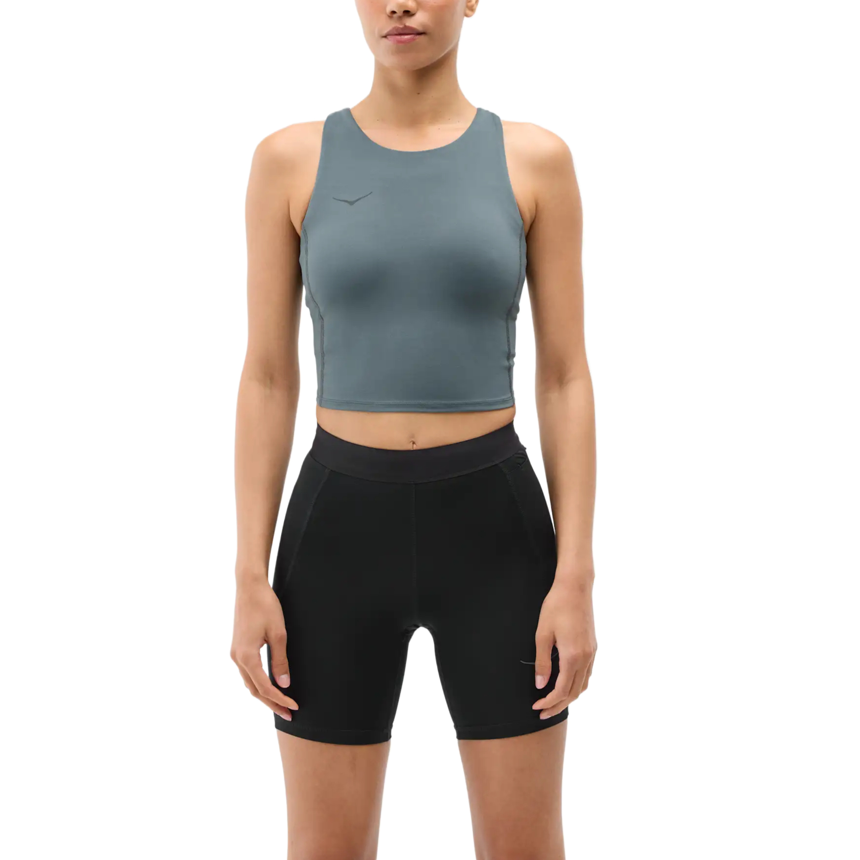 (Women) HOKA ONE ONE Elaro Crop Solid Sleeveless Athletic Tank Top 1141760-FDDN