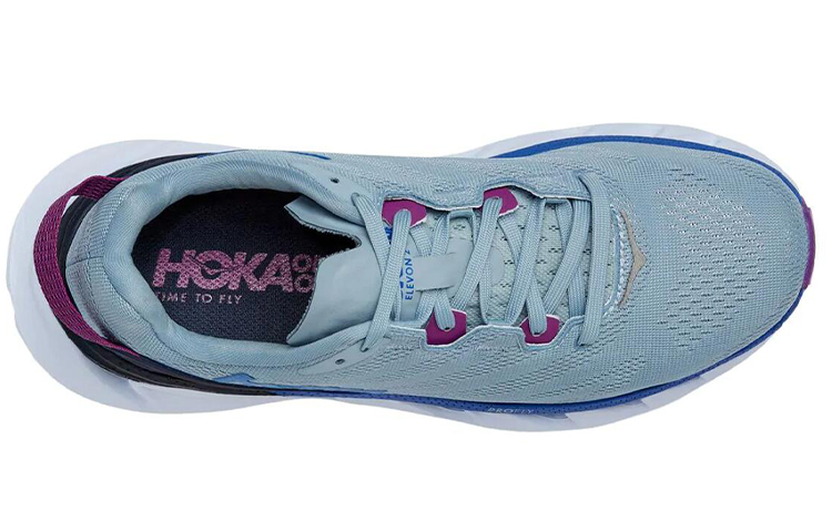 Shop HOKA ONE ONE Elevon 2 舒適 透氣輕便 低幫 跑步鞋 女款 藍白