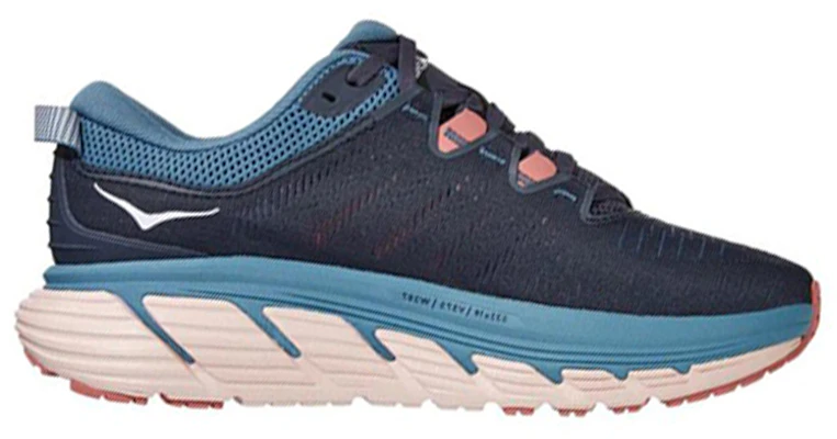 HOKA ONE ONE Gaviota 3 寬楦低幫跑步鞋 女款 黑藍色 Order HOKA ONE ONE Gaviota 3 寬楦低幫跑步鞋 女款 黑藍色