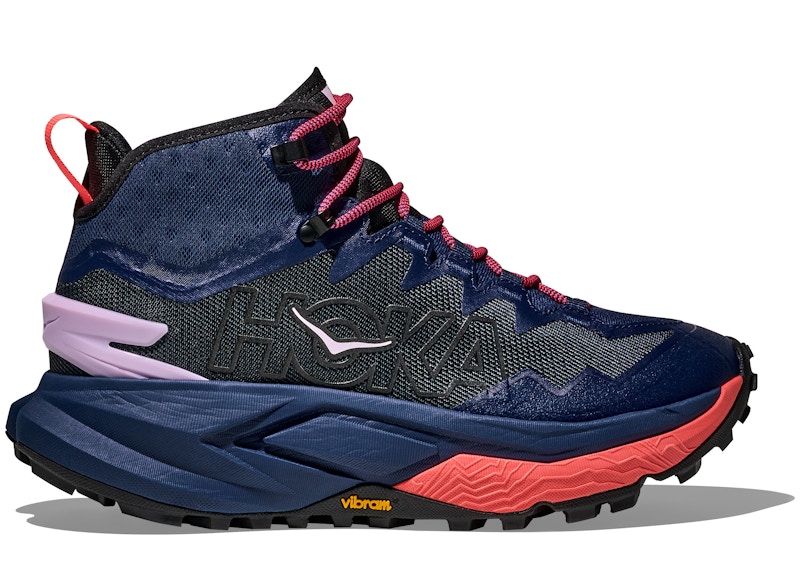 (Women) HOKA One One Mafate Hike Midnight Blue Neon Flame 1171903-MLNN