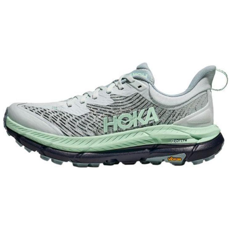 (Women) HOKA ONE ONE Mafate Speed 4 Trail Running Shoes Grey Green - Comfort & Grip 1131056-DTF